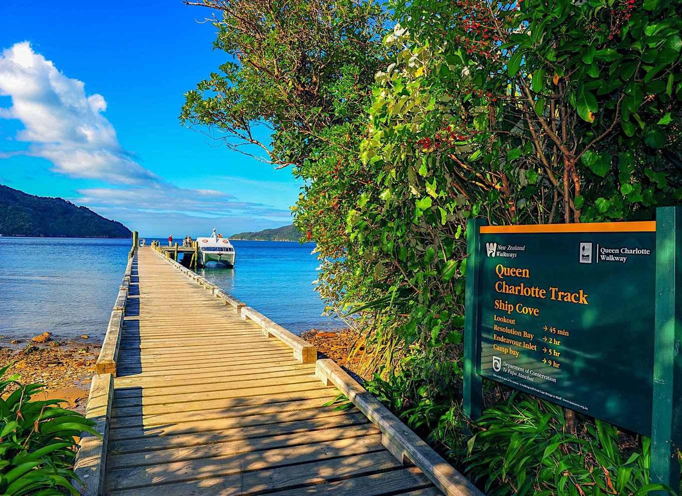 Queen Charlotte Track: Krydstogt og selvguidet vandretur fra Picton