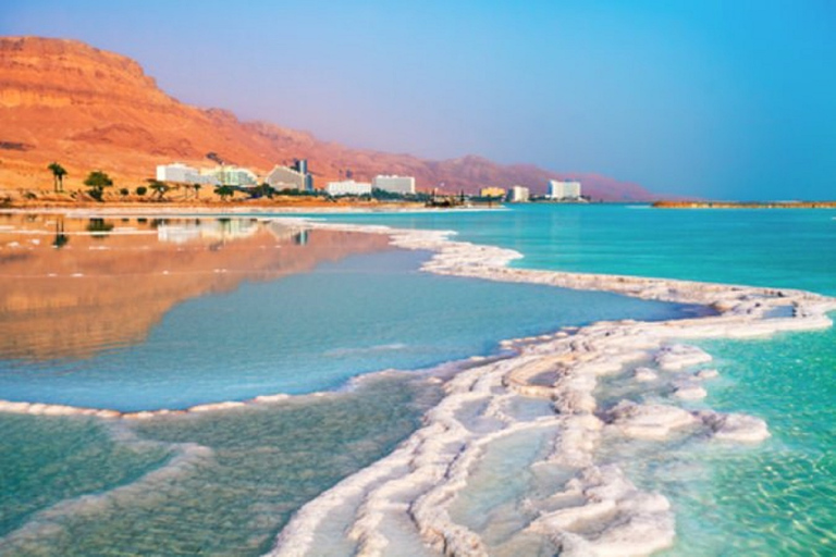 Dead Sea, beach Ein Bokek in Russian Dead Sea, beach Ein Bokek