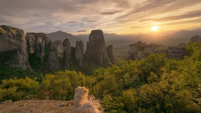 meteora visite privée au coucher du soleil