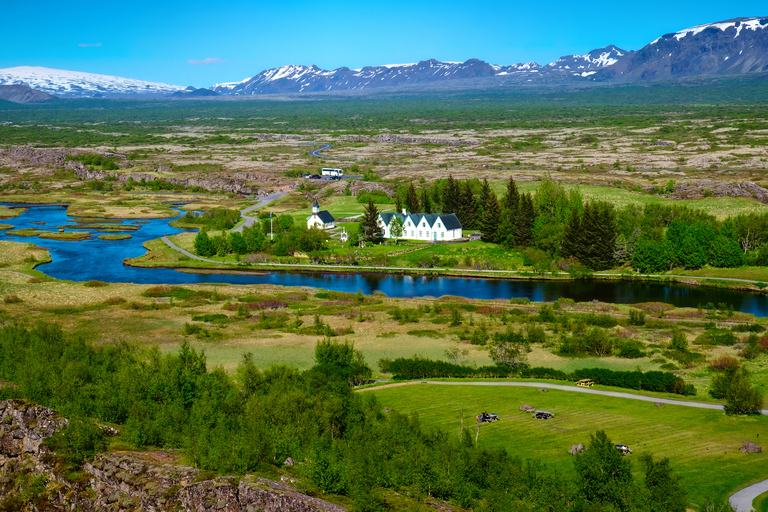 Reykjavík: Círculo Dourado com Ingresso para Lagoa Azul