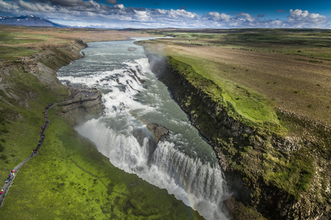 Reykjavík: Círculo Dourado com Ingresso para Lagoa Azul