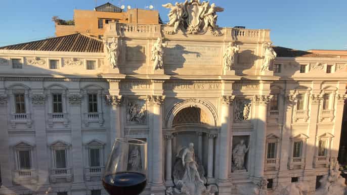 rome historical center food and wine sunset tour