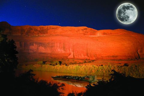 Moab: crociera con cena sul fiume Colorado con musica e spettacolo di luci
