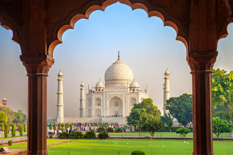 Private Sunrise Taj Mahal & Agra Fort de Jaipur en voitureVisite privée sans frais d'entrée