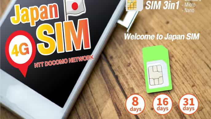 japan sim card with unlimited data for 8 16 or 31 days