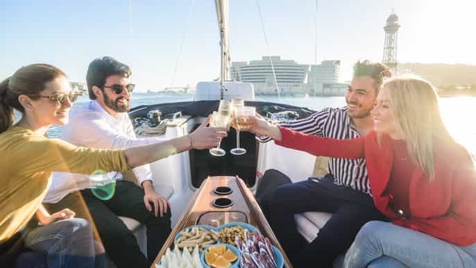 barcelona mediterranean coastline sailing with breakfast