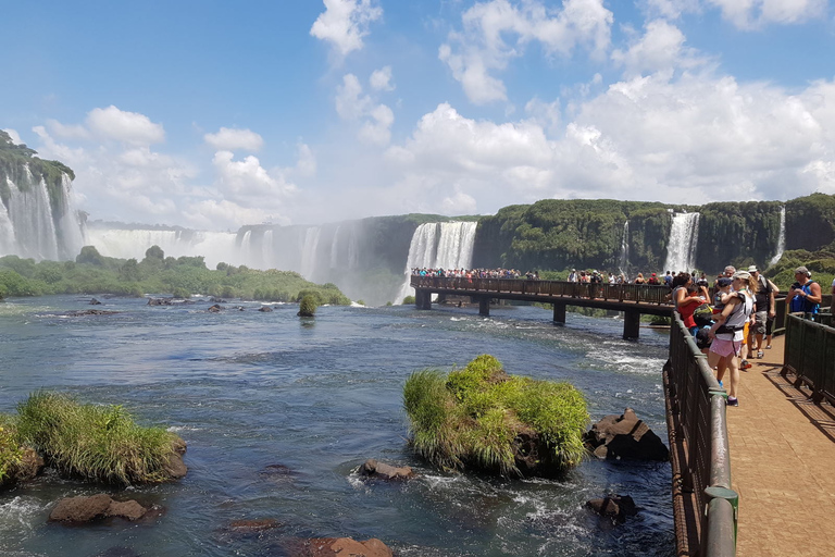 Från Foz do Iguaçu: Besök till brasilianska vattenfall och fågelpark