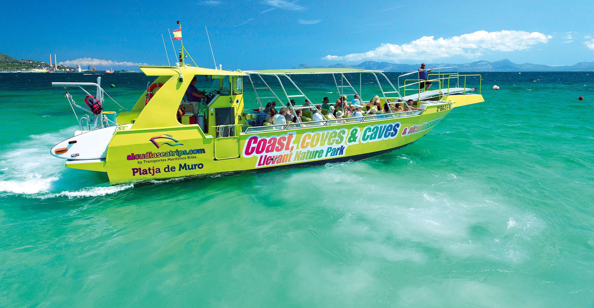 Alcudia, cuevas y viajes en bote de costa con/ snorkel