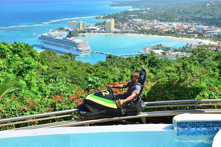 Jamaica: Bobsled and Dunn's River Falls Adventure Tour From Runaway Bay Hotels