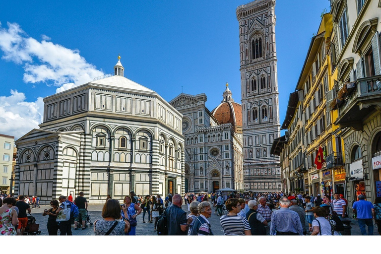 Florencia: vista previa histórica de la plaza del Duomo