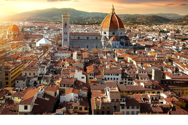 Florencia: vista previa histórica de la plaza del Duomo