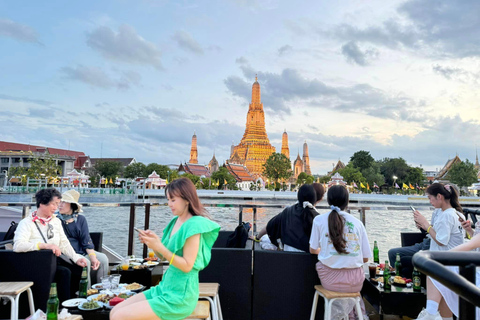 Bangkok: Crucero turístico Yodsiam Aperitivos y cerveza ilimitada