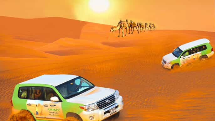 dubai desert safari red dune bbq camel ride sandboarding