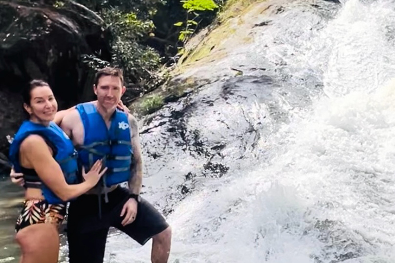 San Juan: Rainforest Waterslides & Beach Tour with Transport San Juan: El Yunque Rainforest and Luquillo Beach Day Tour