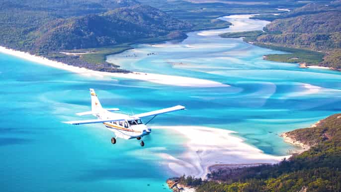 whitsunday islands highspeed cruise and scenic plane flight