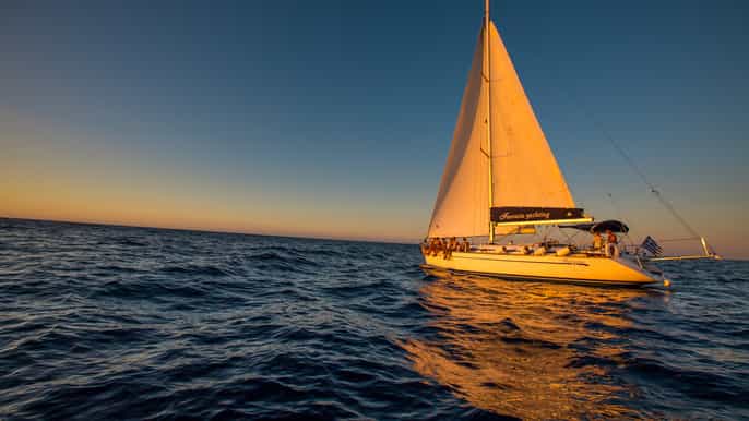 hersonissos sunset cruise around saint george bay