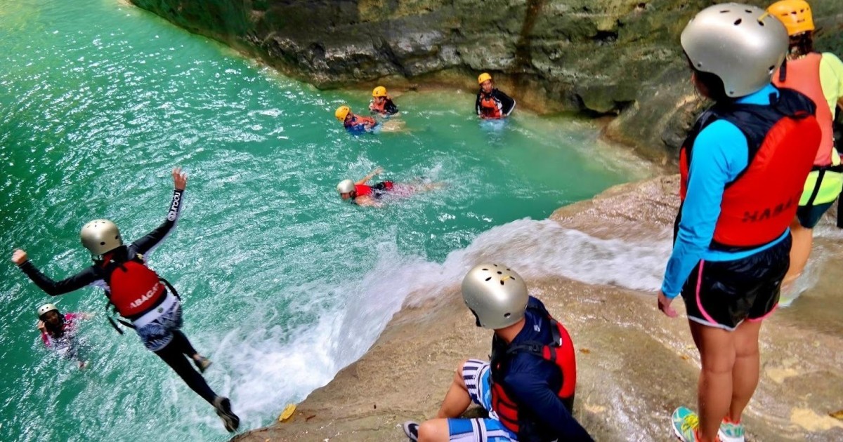 Cebu Kawasan Falls Canyoneering Cliff Jump Private Tour Cebu City Philippines Getyourguide