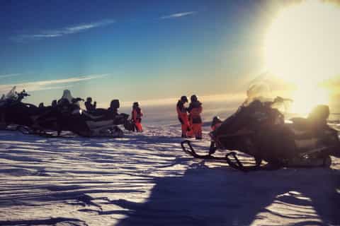 from reykjavik south iceland snowmobile adventure