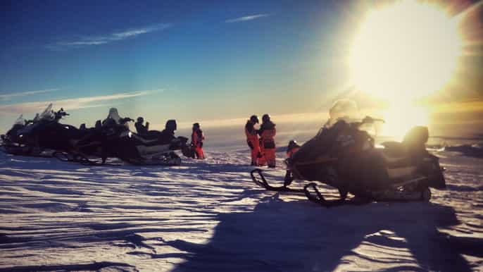 from reykjavik south iceland snowmobile adventure