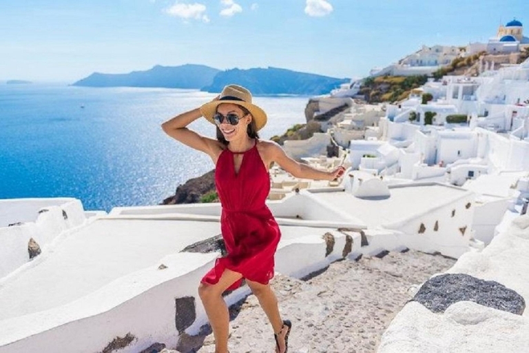 Santorini: tour a pie por la ciudad de Fira con degustación de vinos