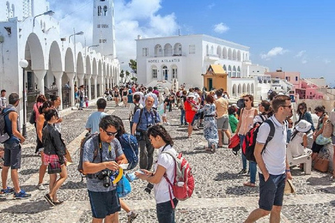 Santorini: tour a piedi della città di Fira con degustazione di vini