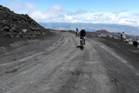 Catania: Mount Etna Summit Cycling Tour Shared Mt. Etna Cycling Tour + Gravity Downhill Experience