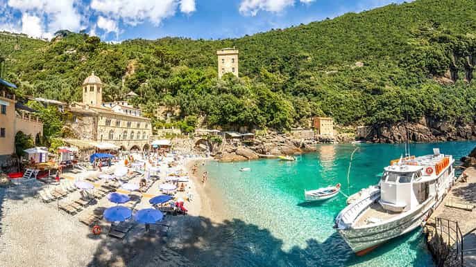 baía de san fruttuoso excursão de meio dia a pé com almoço