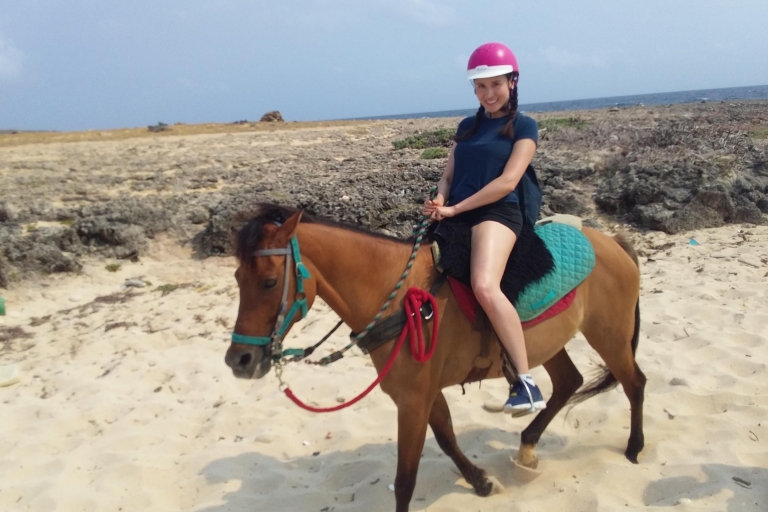 Visite privée du parc national d'Aruba Arikok et de l'équitation sur la plagePlage d'équitation et parc national d'Arikok