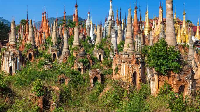 indein pagoda and inle lake sightseeing