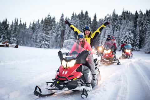 Zakopane: Snowmobile Tour with Optional Thermal Baths & BBQ