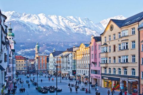 Innsbruck: Stadtkarte mit öffentlichem Nahverkehr