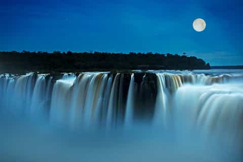 from foz do iguaçu full moon walk at argentina falls