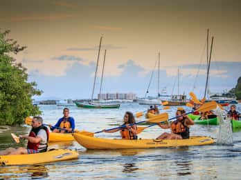San Juan: Biolumineszente Laguna Grande Bay Nachtkajakfahrt