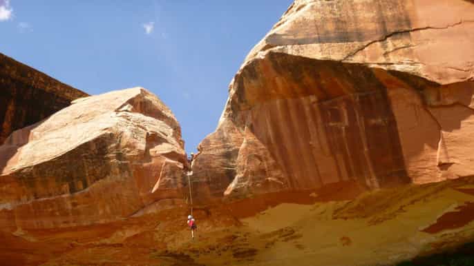 moab morning or afternoon halfday rappelling tour