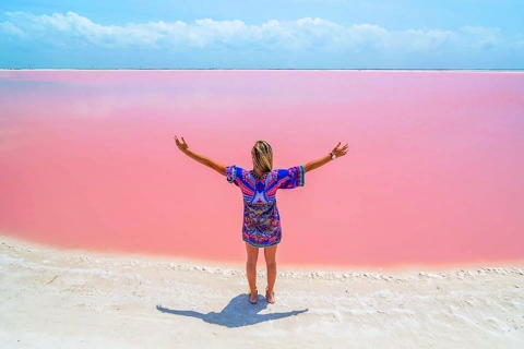 From Cancún: Day Trip to Las Coloradas Pink Lakes From Cancún: Day Trip to Las Coloradas and Ek Balam