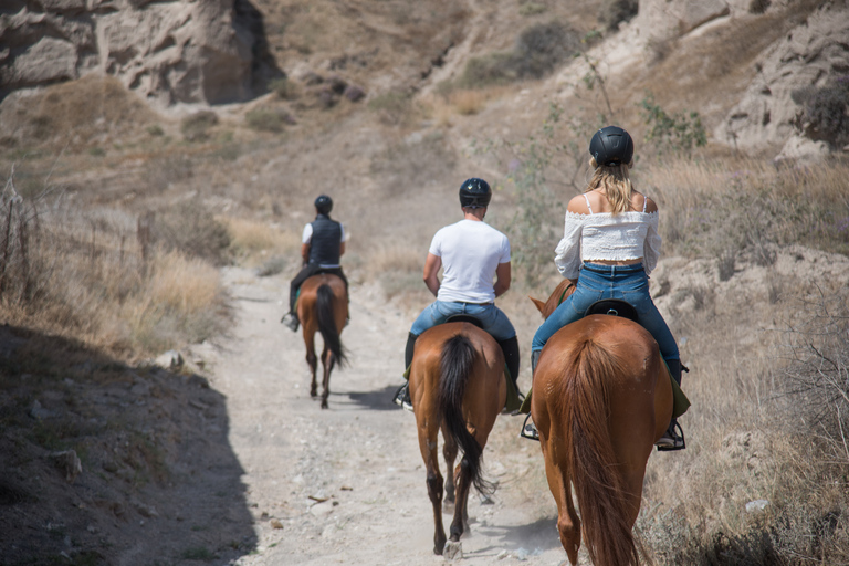 Santorini: Horse Riding Trip to Black Sandy Beach Private Tour