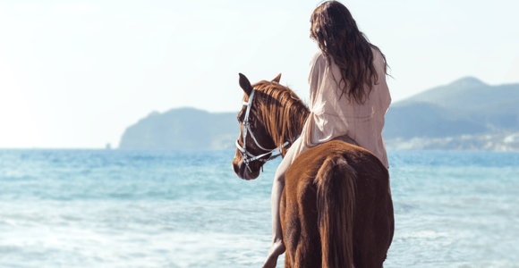 Santorini: Horse Riding Trip to Black Sandy Beach