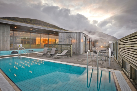 Vanuit Reykjavik: Golden Circle en geothermische baden van FontanaTour met hotelovername in Reykjavik