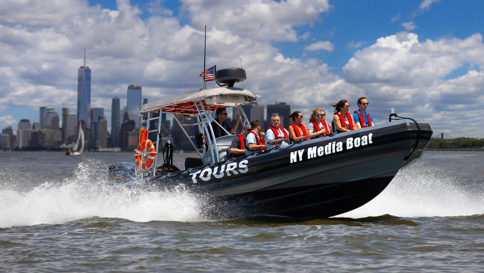 New York City : Visite du port en bateau à moteur