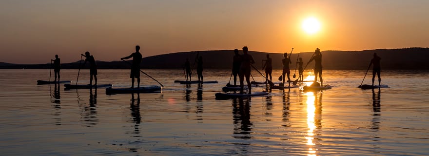 Lac Balaton : Excursion SUP au coucher du soleil le long du parc national de Tihany
