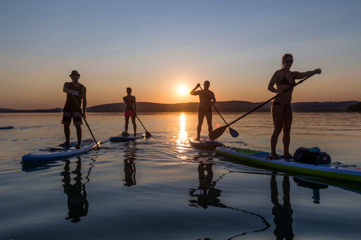 Lake Balaton: Sunset SUP Tour along the Tihany National Park