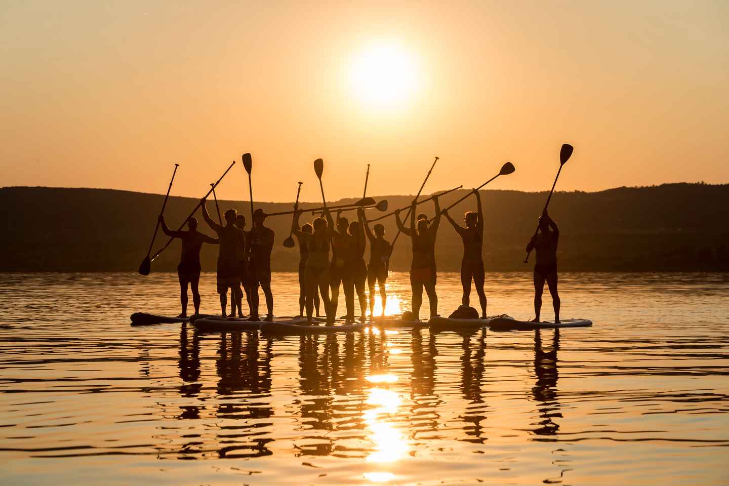 Lake Balaton: Sunset SUP Tour along the Tihany National Park