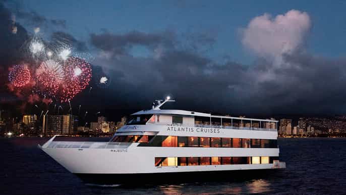 oahu friday night fireworks cruzeiro com jantar ao entardecer
