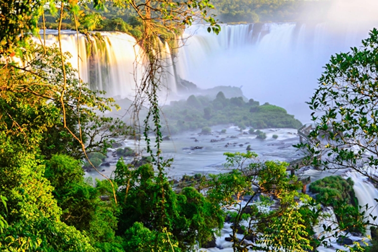 From Puerto Iguazu: Brazilian Side of the Falls with Ticket Brazilian Falls Tour - Private