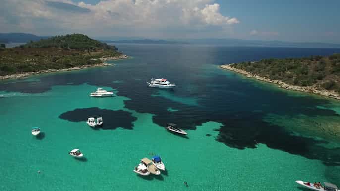 chalkidiki lunch cruise to blue lagoon vourvourous islet