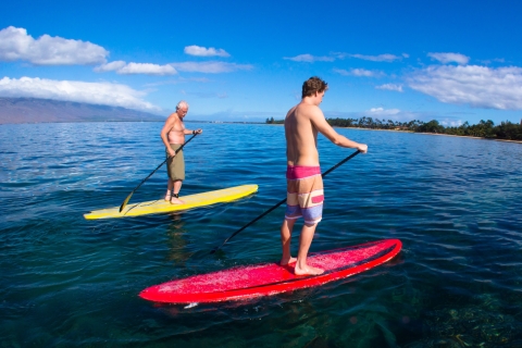 Maui: 2 uur stand-up paddleboard surflesMaui: surfles voor peddelsurfen