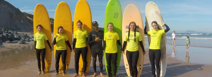 Biarritz : Leçon de surf en groupe d'une heure et demie