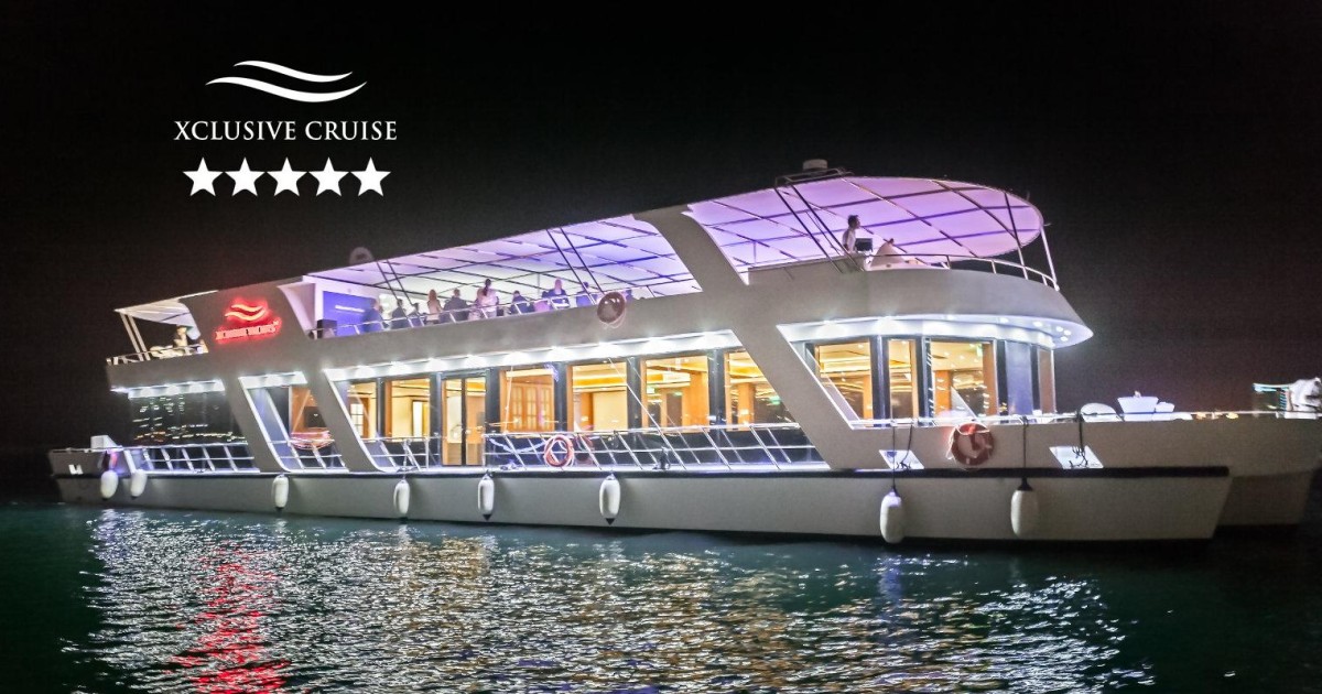 Dubai: Luxury Marina Dinner Cruise with Drinks & Live Music | GetYourGuide