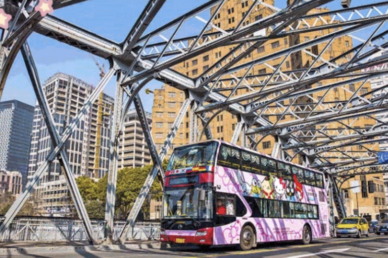 Shanghai: Hop-on Hop-off Bus Ticket en Optionele Attracties24-uurs hop on, hop off-busticket