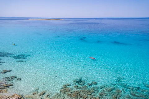 Depuis Zadar : Aventure d'une demi-journée en kayak à Dugi Otok